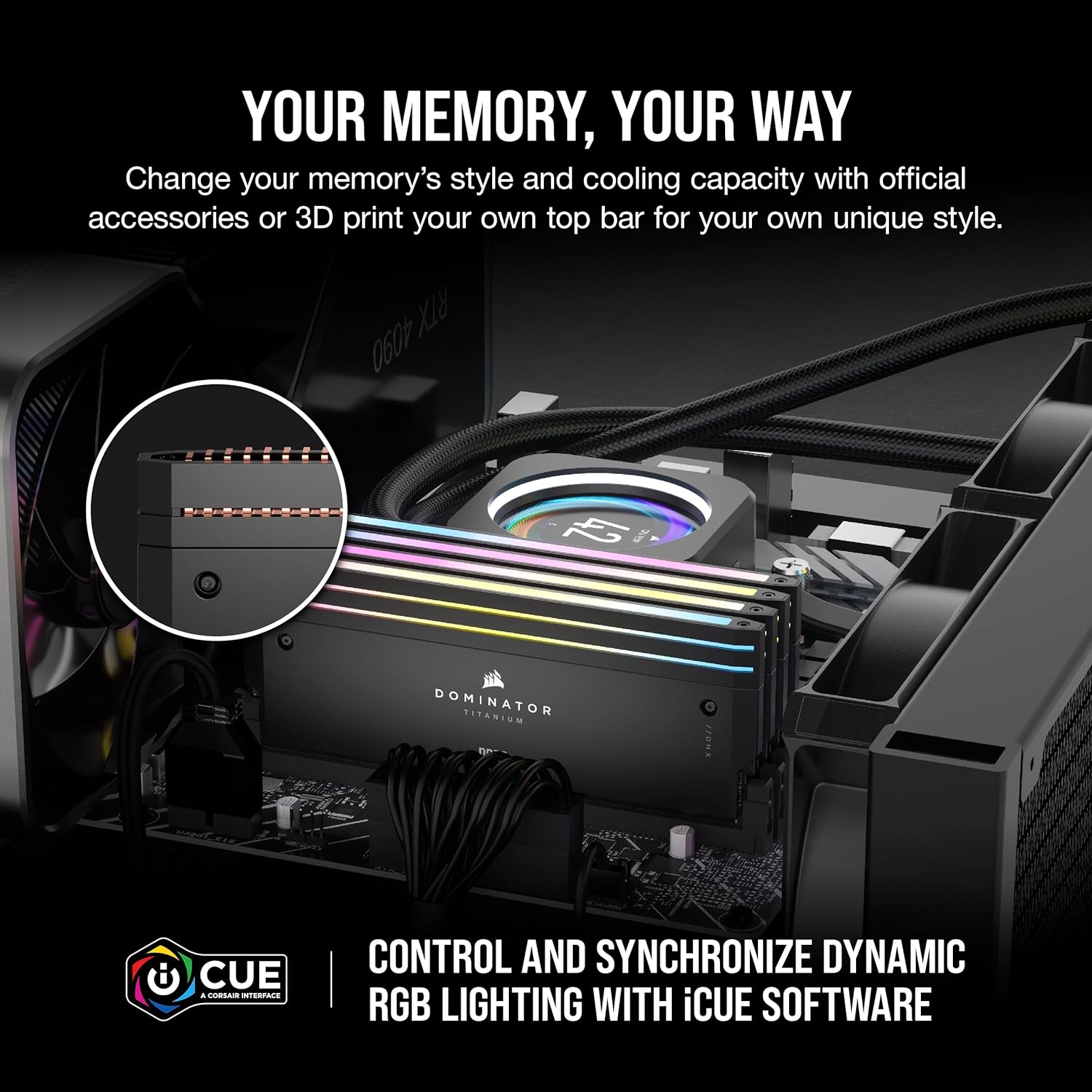 Corsair Dominator Titanium 32GB (2x16GB) 7200MHz DDR5 Memory Kit Black Corsair Dominator Titanium 32GB (2x16GB) 7200MHz DDR5 Memory Kit Black